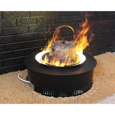 China 35CM Diameter Contemporary Electric Fire Bowl Round Shape Water Fire Decoration Circle Flame Effect Electric Fire Bowl Steam Flame Effect for sale