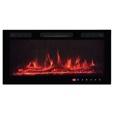 China Contemporary 36 INCH WALL MOUNTED FIREPLACE WITH 10 FLAME COLOR WIFI CONTROL and BLUE TOOTH SPEAKER for sale