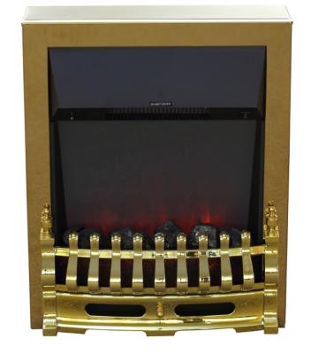 China Electric Fireplace Insert Hotel Electric Heater Fireplace Flame Effect For Mantel Gold Trim Version for sale