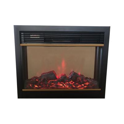 China Hotel 28 Inch Fireplace Insert Electric Heater Gold Remote Control Embedded Built-In Balance for sale