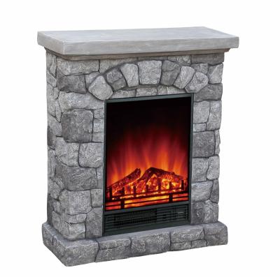 China Hotel Faux Stone Mantel Electric Fireplace Artificial Stone Mantel for sale