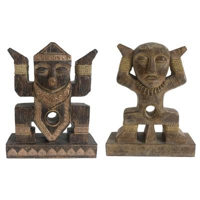 China Home Resin Tiki Home Decoration 25cmH Polyresin Totem Statue for sale