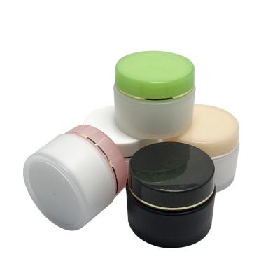 China Packaging Cosmetics 15ml Round PP Plastic Cosmetic Cream Jar Empty Plastic Jar For Skin Care Products for sale