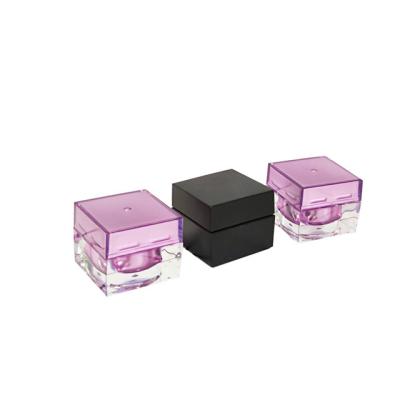 China Hot Selling 5ml Cosmetics Small And Convenient Square Cream Jar Plastic Jar for sale