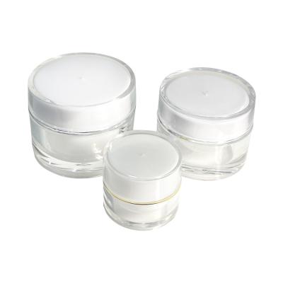 China Plain Packaging Cosmetics And Exquisite Round Black Cosmetic Cream Jar Acrylic 10ml 20ml 30ml 50ml Plastic Jar for sale