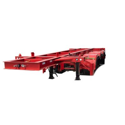 China Truck Trailer Container Transporting Used Skeleton Trailer Axles 3 Axle Semi Trailer for sale