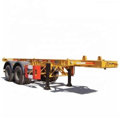 China Hot Selling Axle Skeleton Semi Trailer Skeleton Truck Trailer 3 Container Chassis Skeleton Trailer for sale