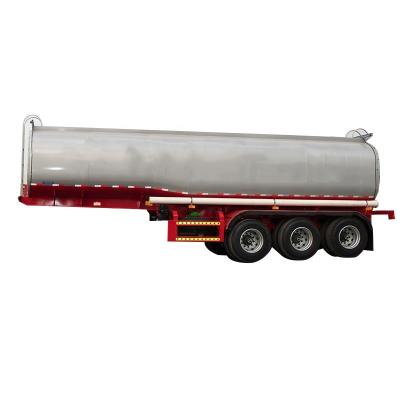 China Flatbed truck trailer 3 axle trailer with 40000L fuel tank fuel tanker trailer for sale for sale