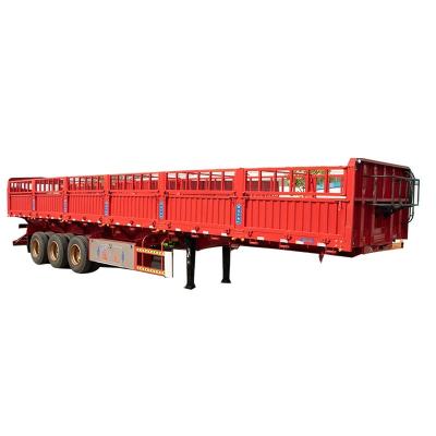 China Widely Used Truck Trailer Top Quality 60t Steel Gooseneck Barrier Semi Trailer for sale