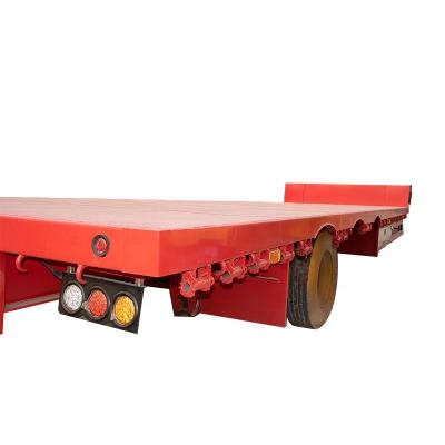 China Flatbed Semi Trailer 3/4 Axle Flatbed Trailer 40-50ft Truck Trailer in Sale for sale