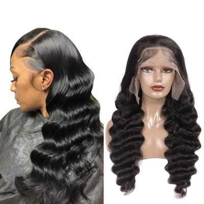 China Yavida 13x4 HD Deep Loose Lace Front Human Hair Wig With Baby Hair For Black Women for sale