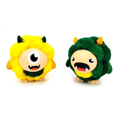 China The Diy Building Plush Art Toys Educational Plastic Monster Kids Building Block Crafts Monster Building Block Plush Toys for sale