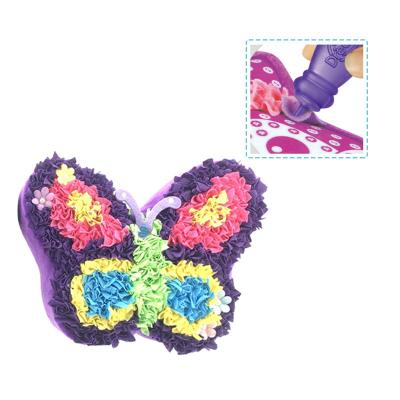 China Diy Toys Children's Sit Creative Handmade Soft Craft Kit Fabric Butterfly Cushions Diy Plush Toys Children's Sit for sale