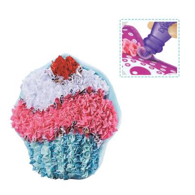 China DIY Toys Learning Kids Stuffed Cupcake Pillow Mosaic Cloth Crafts Study and DIY Toys for sale