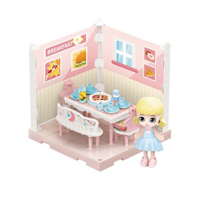 China Plastic Dolls House Toys Doll House Toys Architecture DIY Mininatures Plastic Children's Clothing Store Girl's Room Girl's Room Mininatures for sale