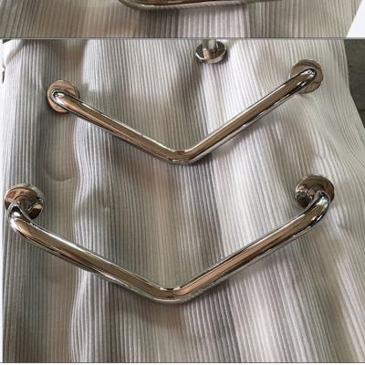 China Hot Sale 304 Stainless Steel Handrail Shower Modern Anti-Slip Toilet Bath Handle Fixed Wall Grab Bar for sale