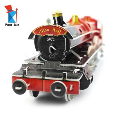 China DIY Handmade Cardboard Super Promotional Gifts 3D Foam Puzzle Paper Train for sale