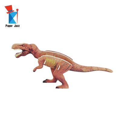 China DIY TOY customize dinosaur shaped child educational toys set diy paper puzzle for sale