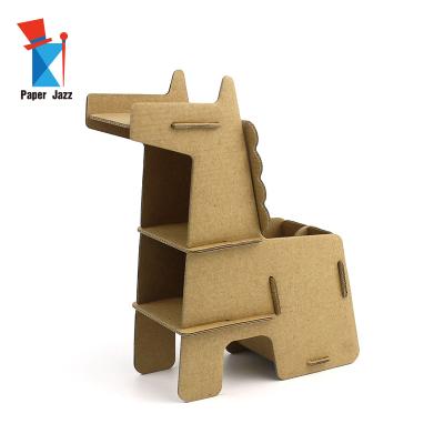 China Premium Cardboard 3D Puzzle Pony Pen Holder DIY TOY Gifts and Fantasy for sale