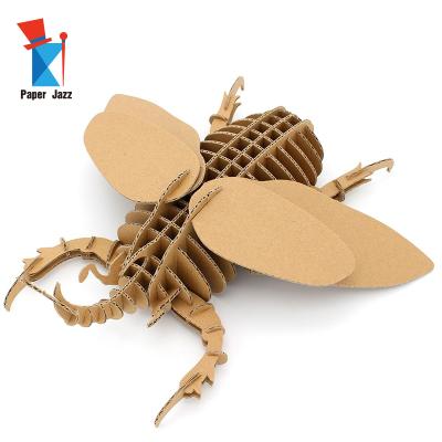 China DIY TOY Beetle 3D Puzzle Simulation Insect Craft Educational Toys For Game for sale