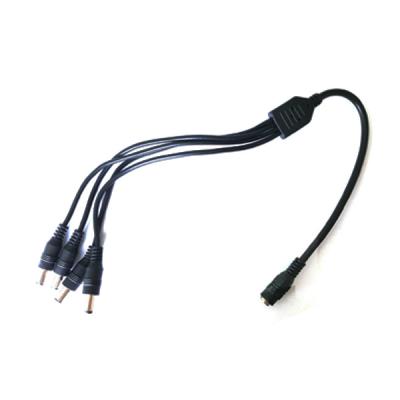 China CCTV 1 to 4 Way DC Power Splitter Cable 12V-36V for CCTV Cameras Coaxial Link Cable for sale