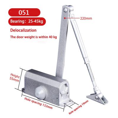 China Easy Installation Listed Medium Heavy Duty Adjustable Automatic Door Closer For 20-150 Kg Doo Automatic Door Closer Concealed Door Closers for sale