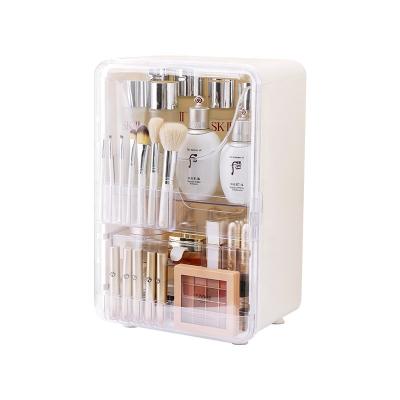 China Large Clear Transparent Dustproof Durable Storage Drawer Box Face Cream Lipstick Makeup Brush Organizer for sale