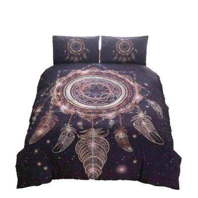 China Dreamcatcher Nondisposable White Black Bed Set Double Full Queen King 3D Duvet Cover Single Twin Bedding Set for sale