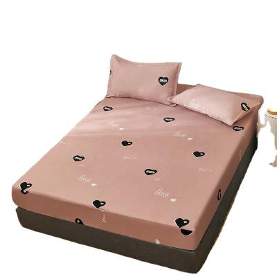 China MOQ Cheap Anti-static Single Twin Low Queen King Size Pink Fitted Full Bed Sheet With 2pcs Pillowcases for sale