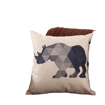 China High Quality Jacquard Design 100% Custom Home Decor Low MOQ 45X45cm Animal Canvas Sofa Cushion Cover for sale