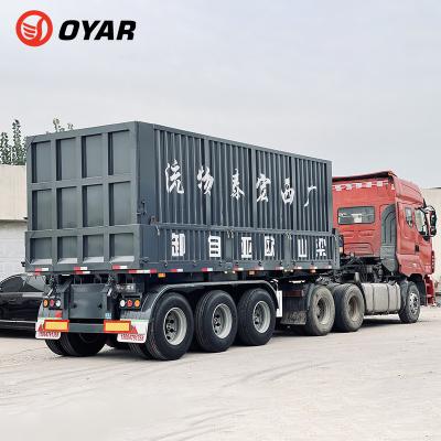 China Truck Trailer Customized 3/4/5 Axle 35/40/45 CBM Hydraulic Rear Dump Semi Trailer for sale