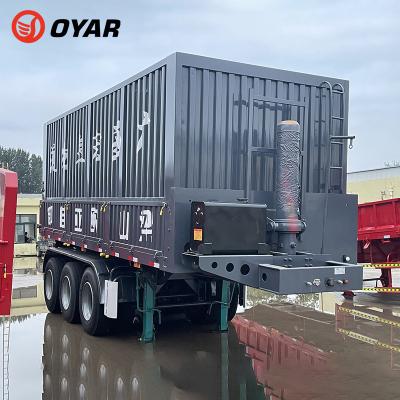 China 4 Axle Hydraulic Rear Dump Truck Semi Trailer Truck Trailer Low Prices 3 for sale