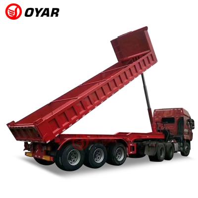 China 40 ton 50tons 3 axles low truck trailer prices truck semi rear dump trailer for sale for sale