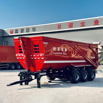 China Truck Trailer Good Quality 2 3 Axle Rear U Shaped Tipper Dump Semi Truck 40 Ton End End for sale