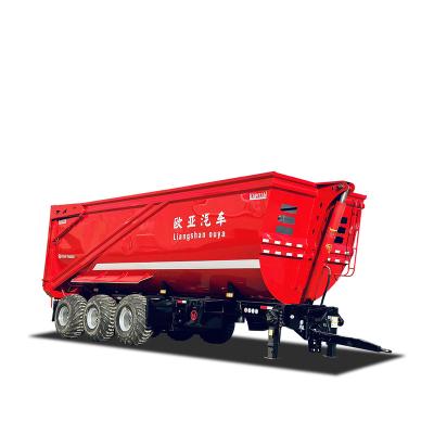 China Truck Trailer Oyar Factory Supplier 2/3/4/5 Axle 35/40/45 CBM Rear U Shaped Tipper Dumper for sale