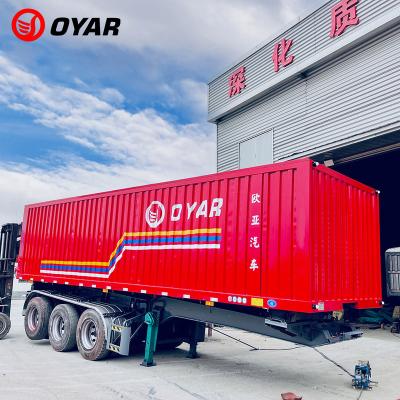 China China Manufacturer 3 Axles Truck Trailer 60 CBM Box Cargo Trailer 40ft Container Semi Trailers for sale