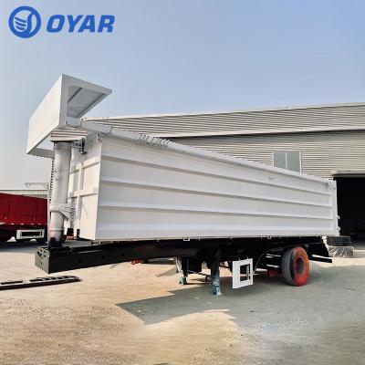 China Factory Price 3 Axles 40t 60t 40 Dump Trailer Truck Cubic Rear Semi Trailer for sale