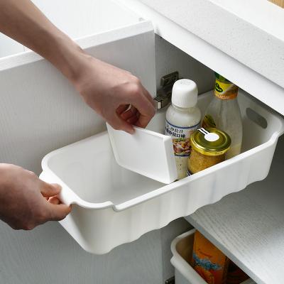 China Viable Not Easily Deformed Good Quality Cheap Wall Mounted Pull Kitchen Plastic Storage Puller Shelves Rack for sale