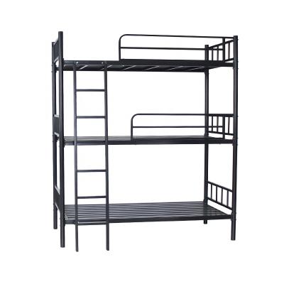 China Modern Cheap School Dorm Home Steel Frame 3 Tier Metal Triple Bunk Bed for sale