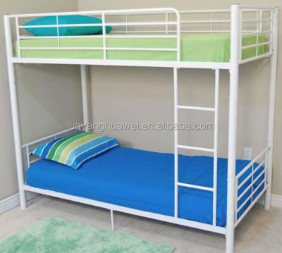 China Simple Strong Metal Tube Easy Installation Kids School Dormitory Detachable Bunk Bed for sale