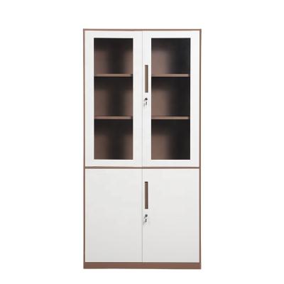 China Knock Down Steel Glass Filing Cabinet Document Storage Office Door Half 2 for sale