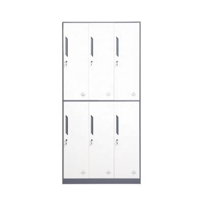 China Knock Down Modern 6 Door School Student Storage Steel Locker for sale