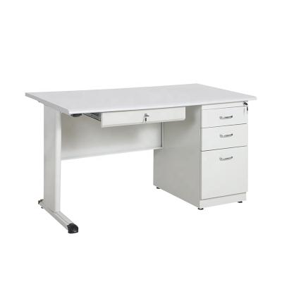 China Home Office Furniture Simple Comfort Metal Frame Wood Top Personal Computer Desk for sale