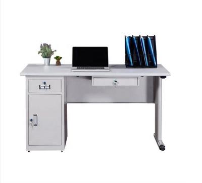 China Knock Down Simple Design Modern Steel Office Furniture Table Computer Desk for sale