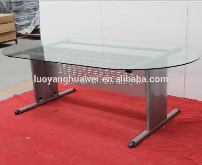 China Fine workmanship conference room meeting room office furniture table glass top metting table for sale