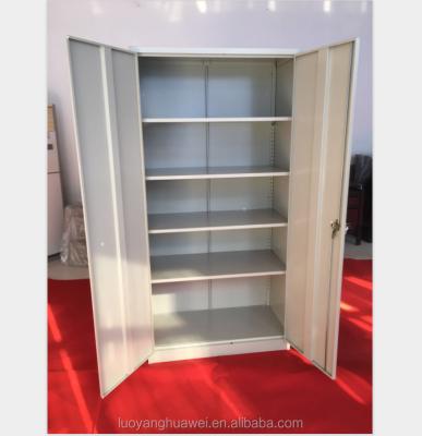 China Knock Down Steel Cheap 2 Doors 5 Tier 4 Adjustable Shelves Steel Filing Cabinet for sale