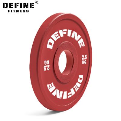 China Eco-friendly Barbell Dish Grip Ultra Thin Color Steel Weight Dish Gym Strength Training Home Plates for sale