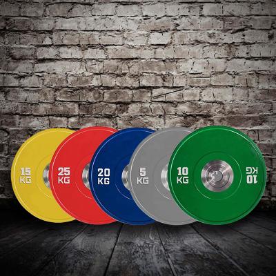 China Eco-Friendly DEFINE FITNESS Color Rubber Weight Plates Fitness Competition Weight Plate Urethane Competition Urethane PU Bumper Plates for sale