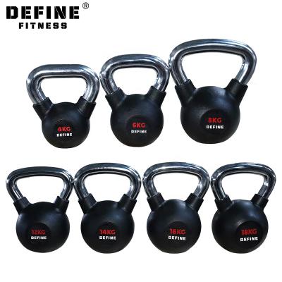 China Universal Define Fitness Home Squatting Equipment Sports Light Weight Training Arm Muscles Rubber-coated Kettlebell for sale