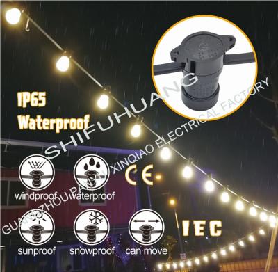 China Lightweight Extendable String Festoon 10m Rubber Belt Light with 10 Lamp Holders for Party Lighting for sale